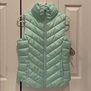 NWT SO Juniors Puffer Vest in Mint Green Size:S